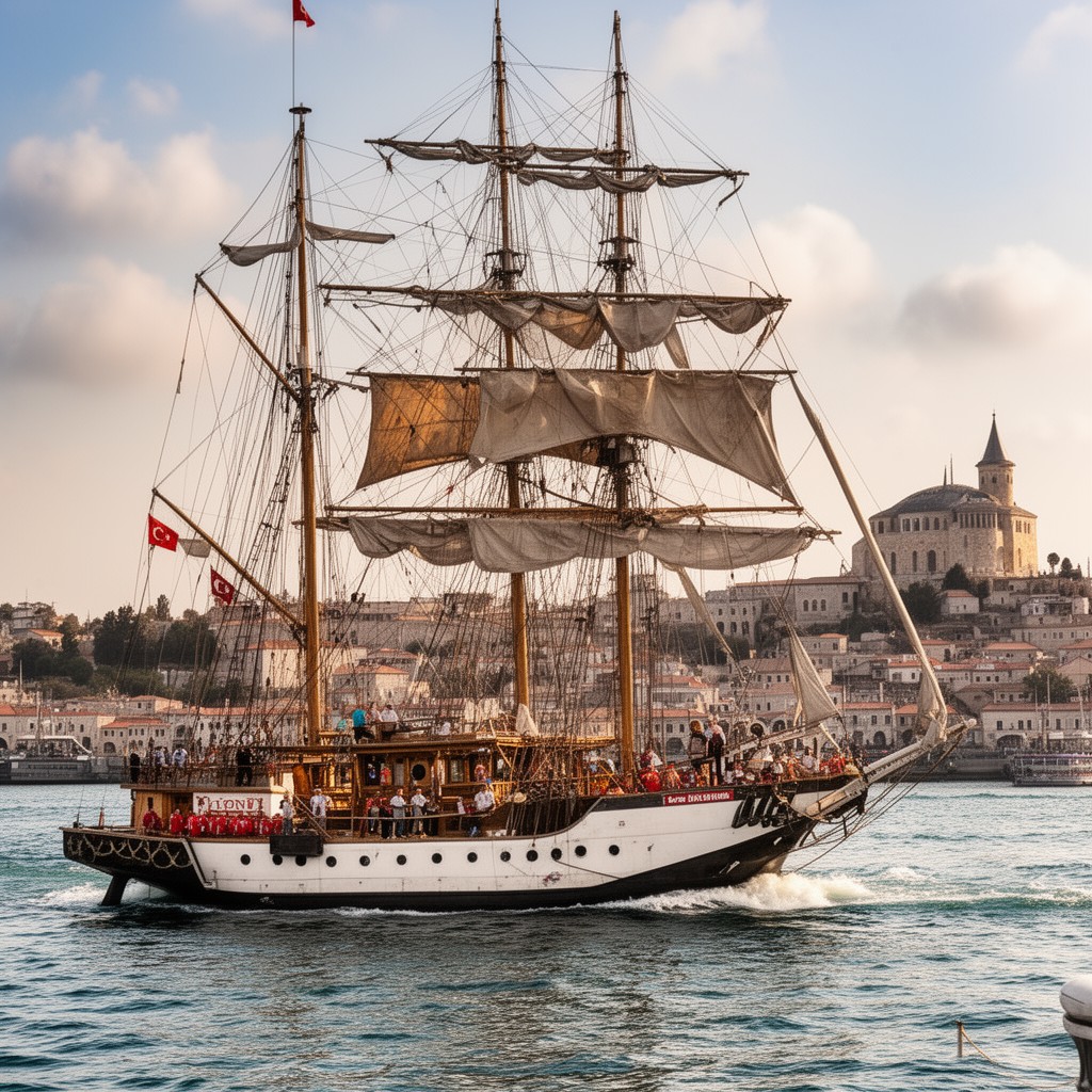 AI-generated illustration of Ottoman navy