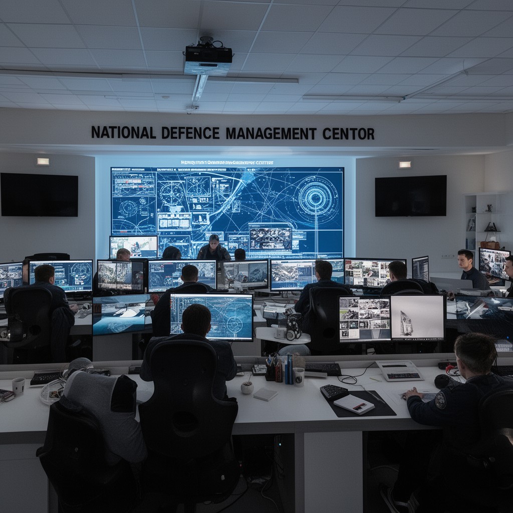 AI-generated illustration of National Defence Management Center