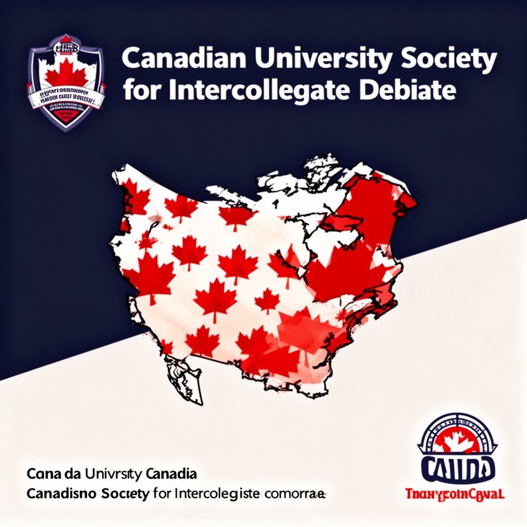 AI-generated illustration of Canadian University Society for Intercollegiate Debate