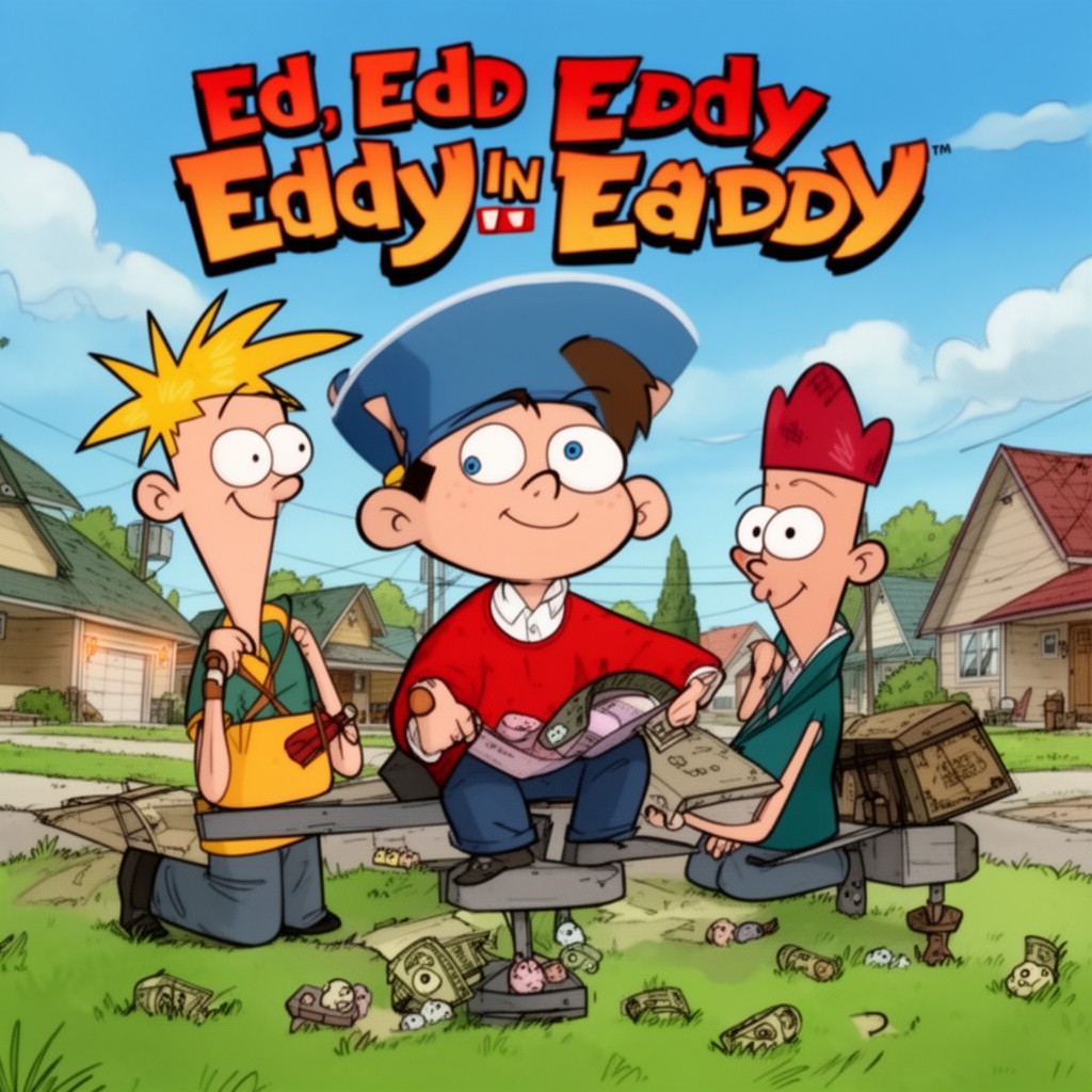 AI-generated illustration of Ed, Edd n Eddy