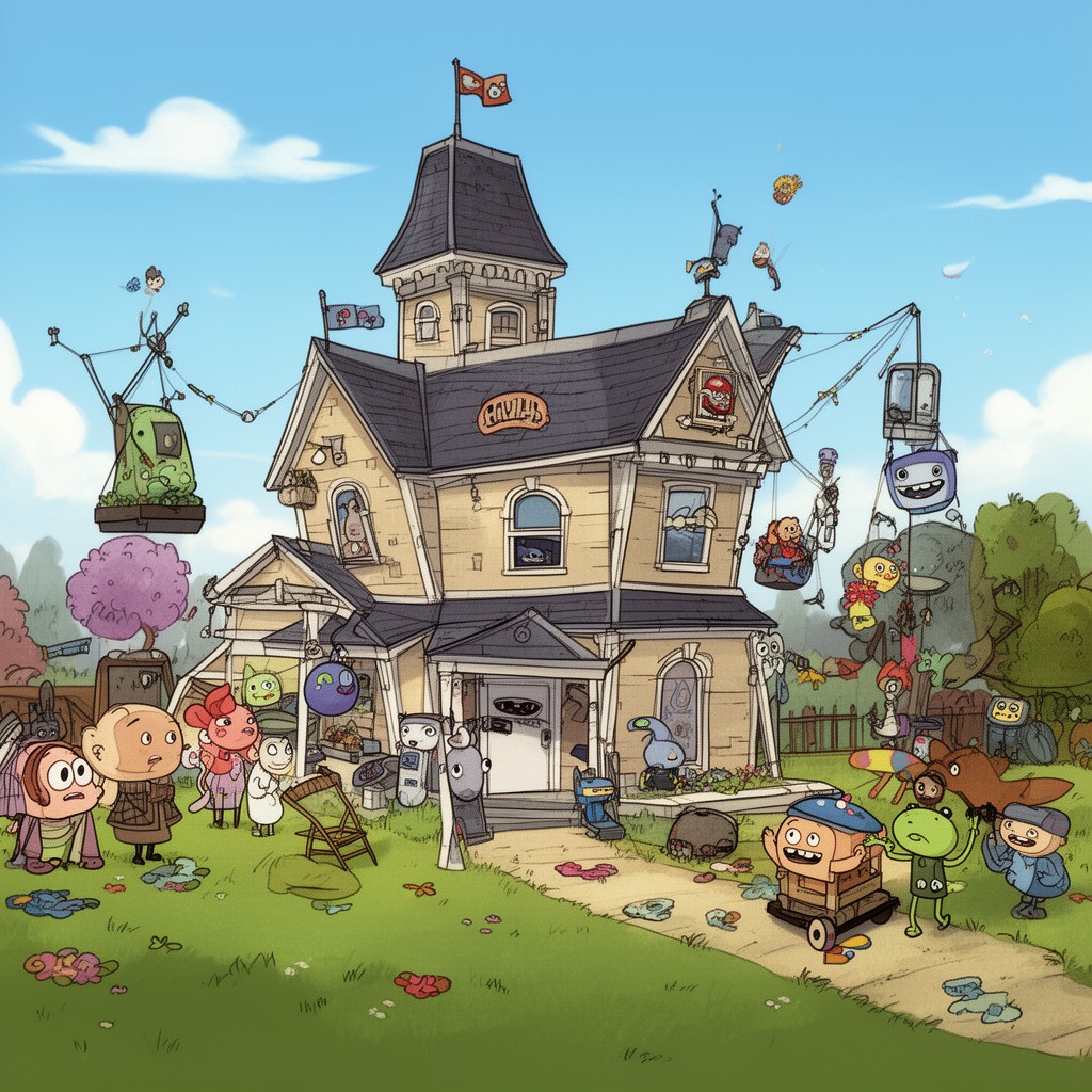 AI-generated illustration of Foster's Home for Imaginary Friends
