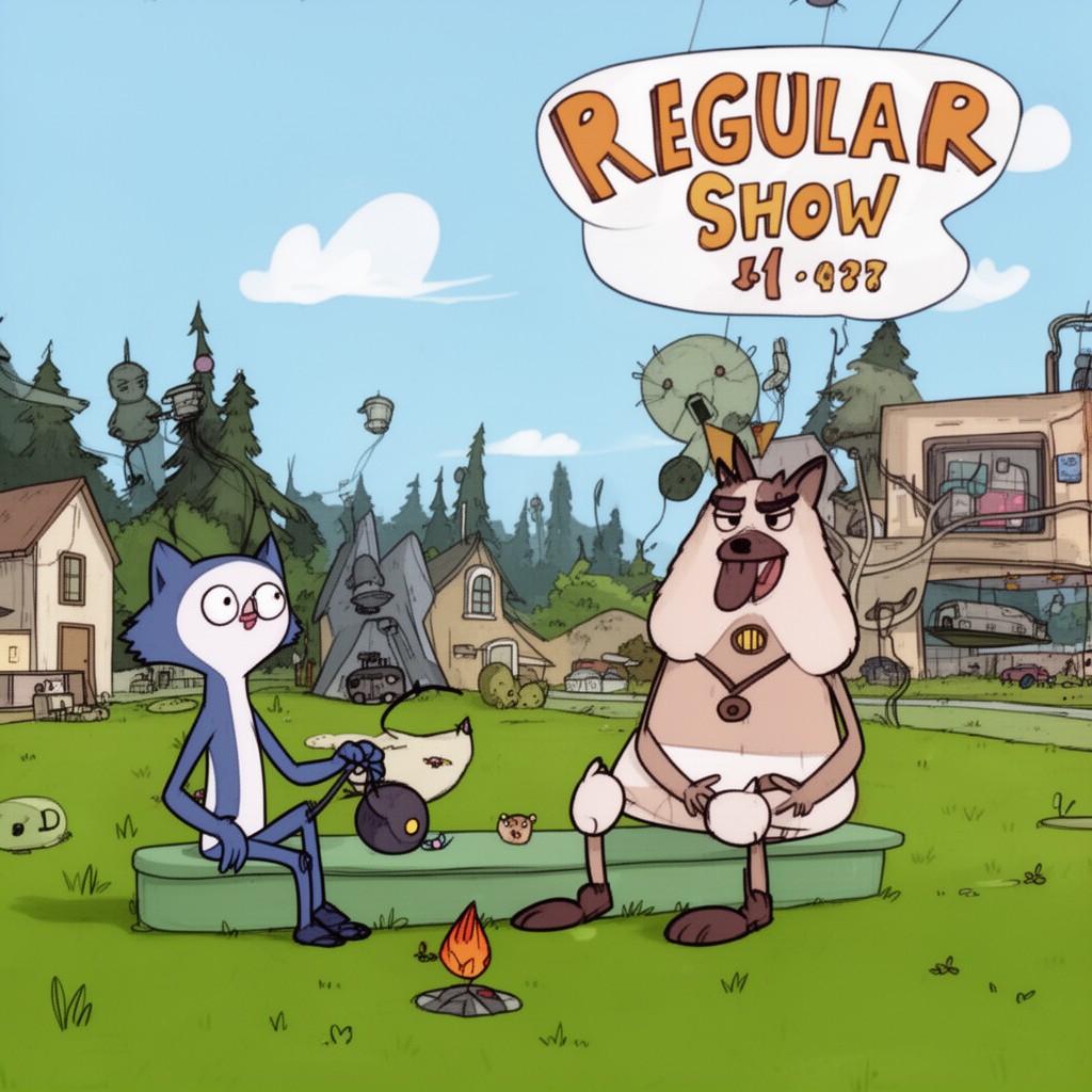 AI-generated illustration of Regular Show