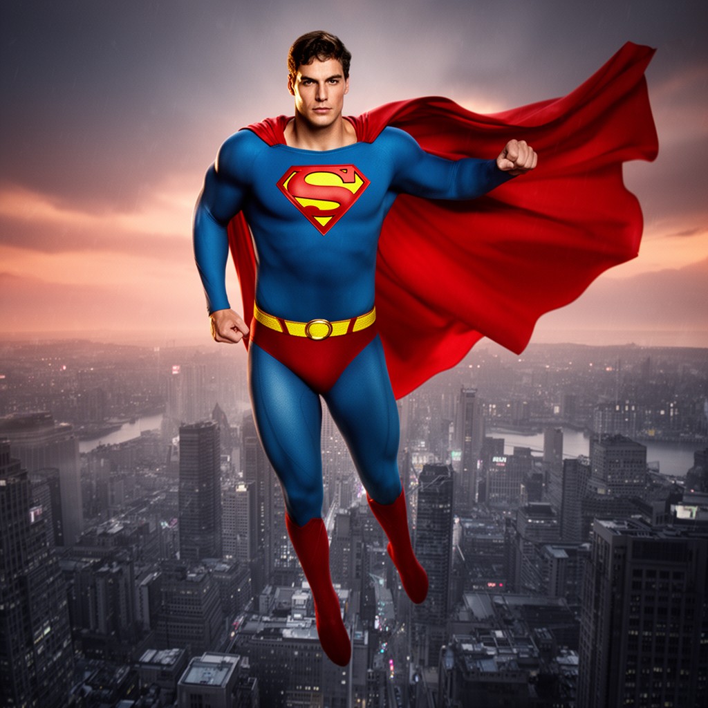 AI-generated illustration of Superman