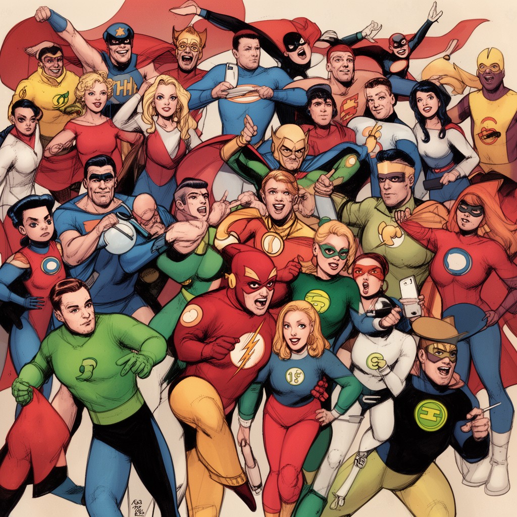 AI-generated illustration of Justice Society of America