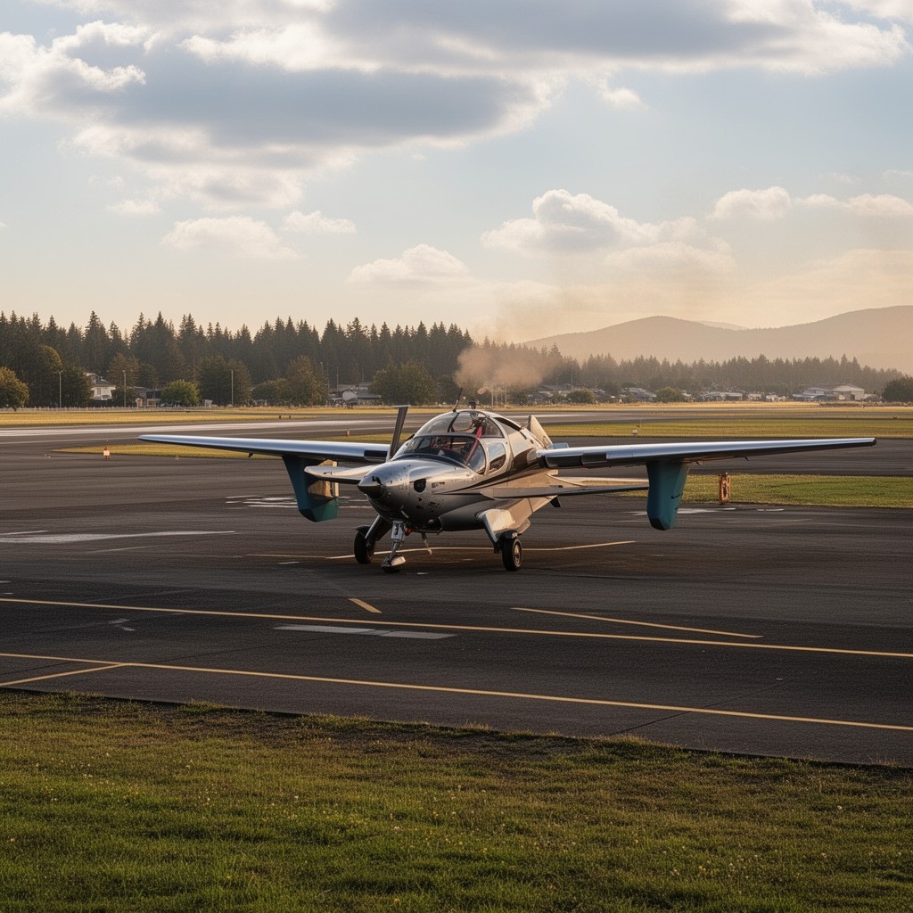 AI-generated illustration of Troutdale Airport