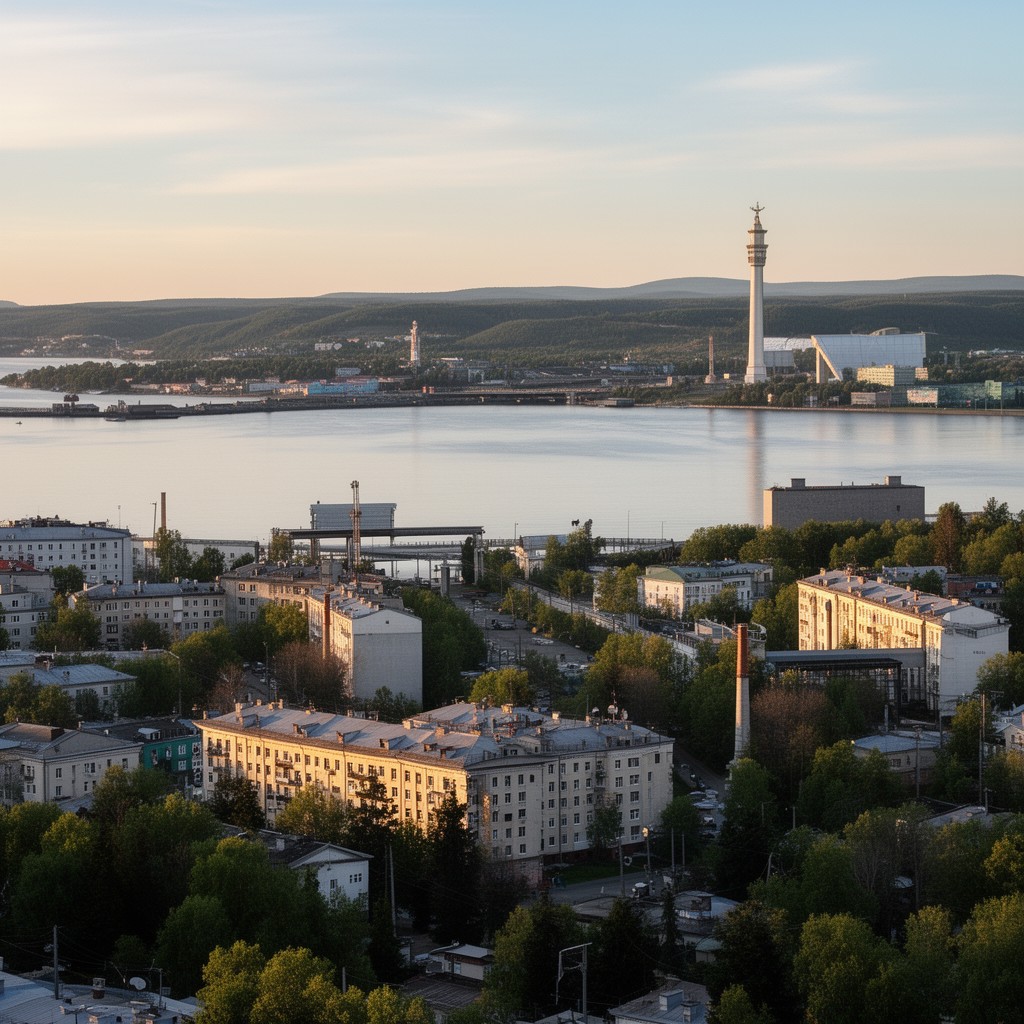 AI-generated illustration of Petrozavodsk, Russia