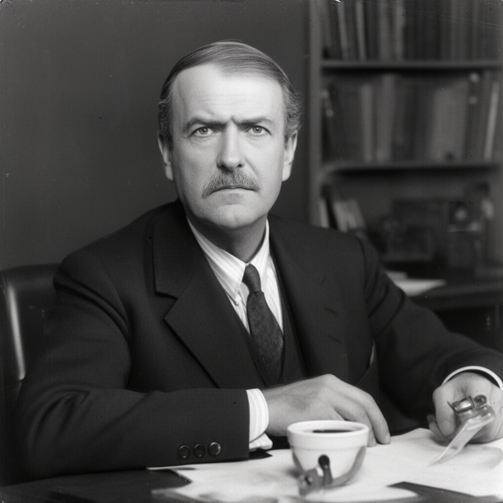 AI-generated illustration of John F. Dryden