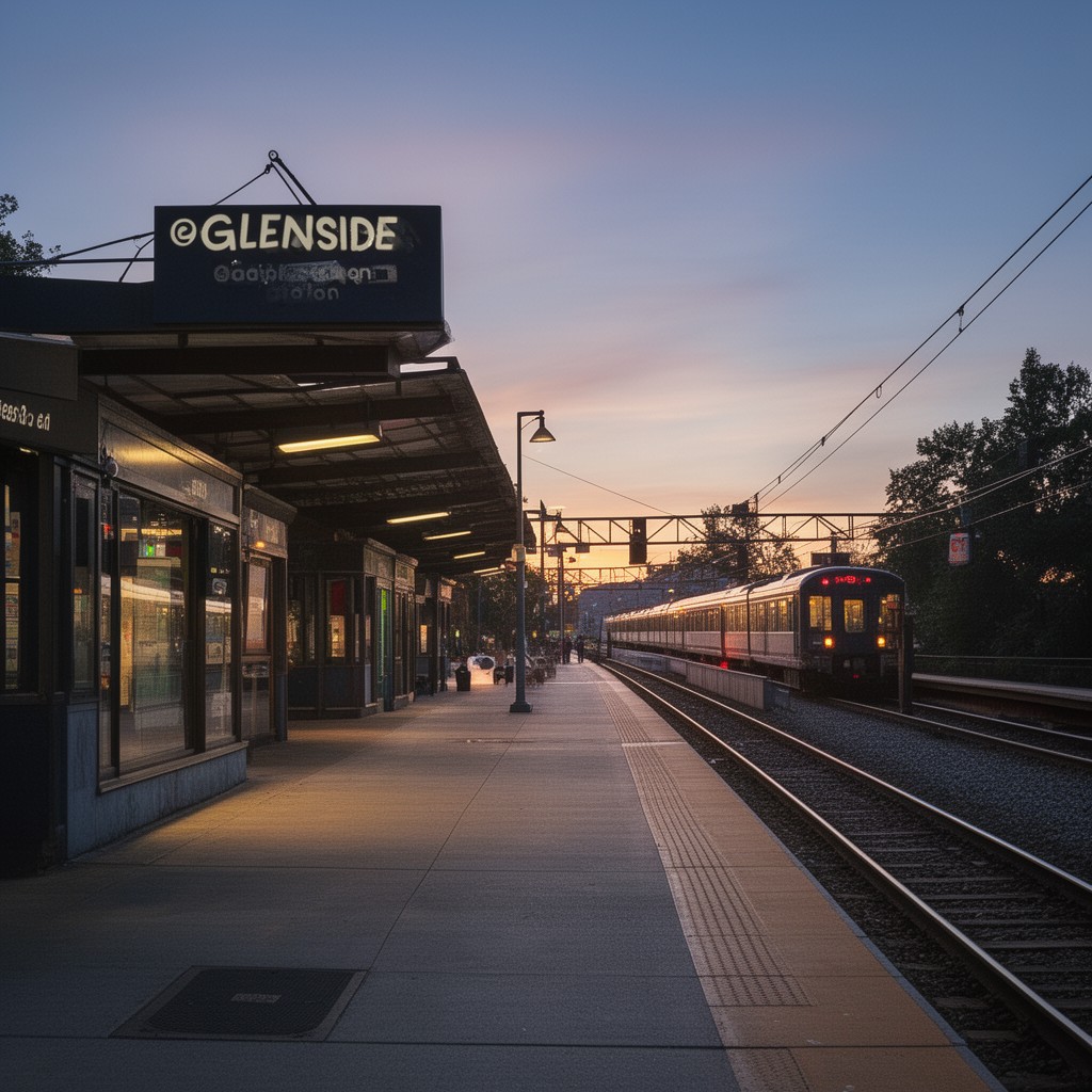 AI-generated illustration of Glenside station