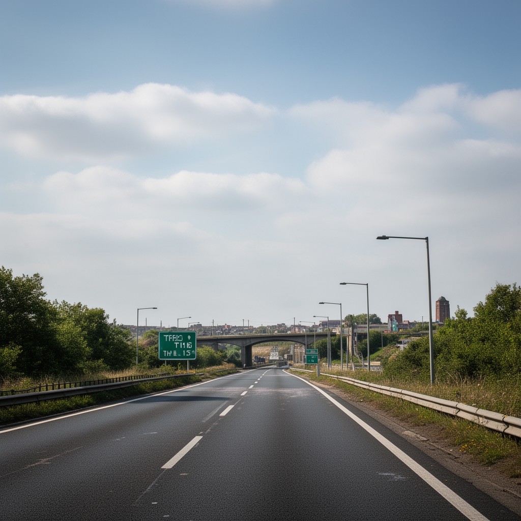 AI-generated illustration of A13 road