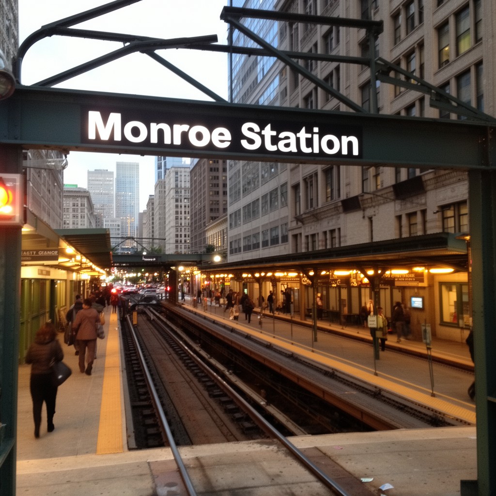 AI-generated illustration of Monroe station