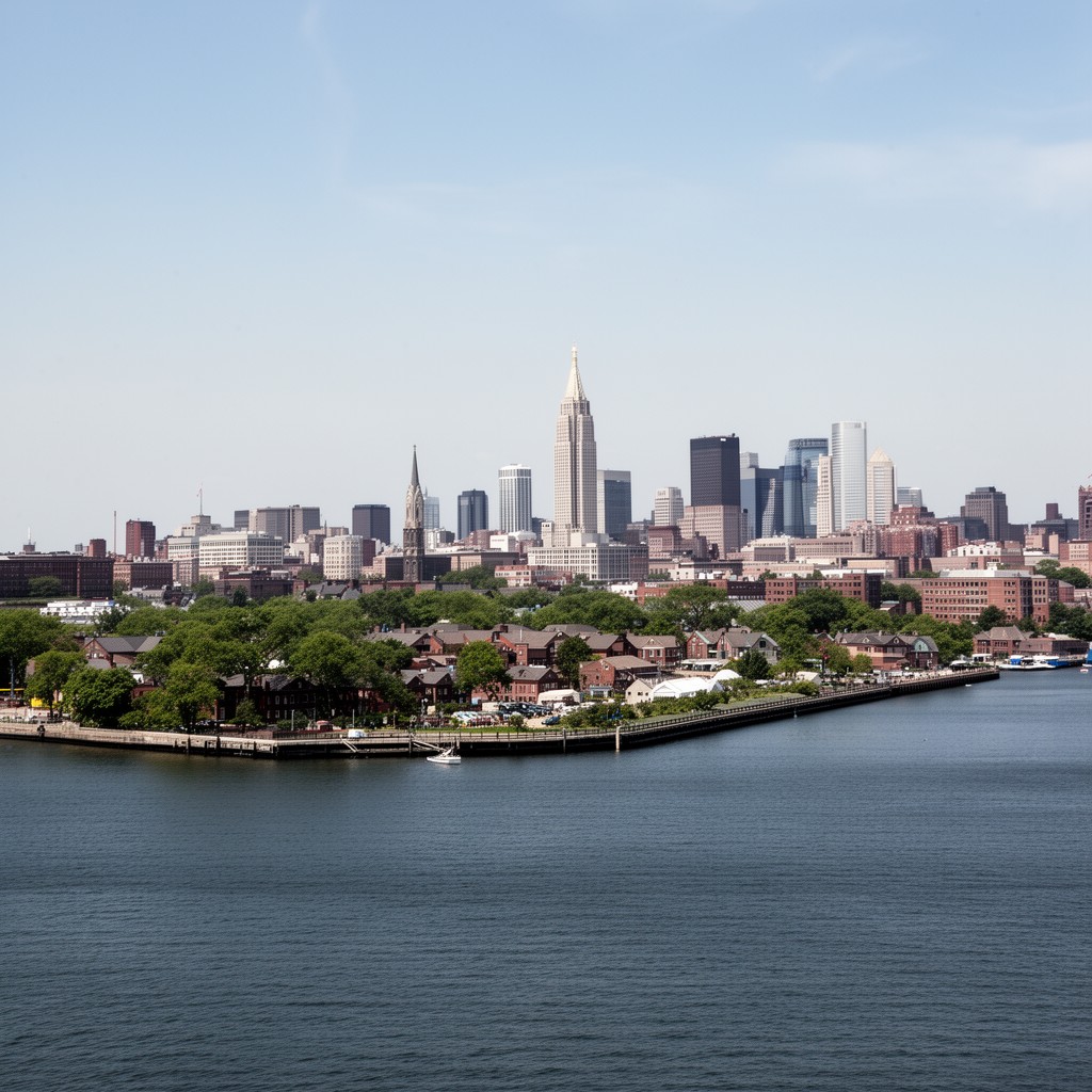 AI-generated illustration of Long Island (Boston Harbor)