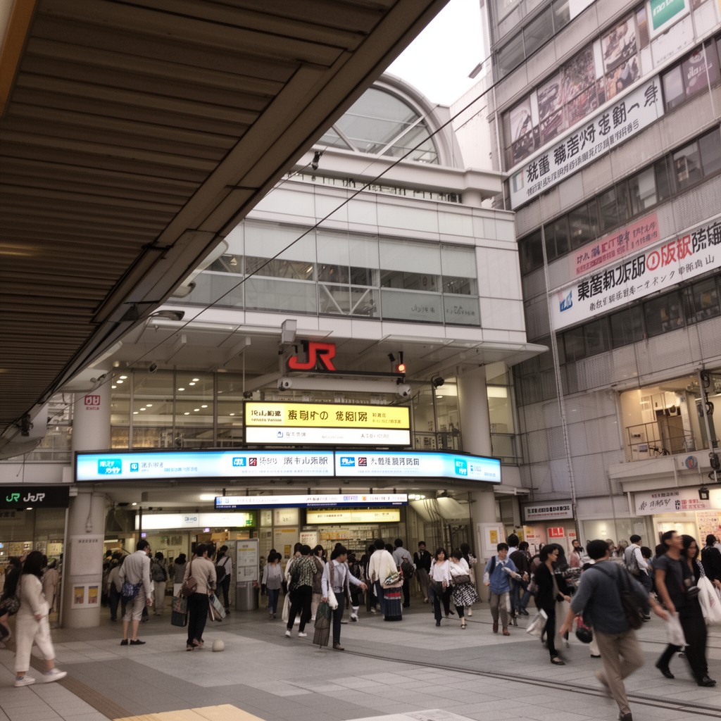 AI-generated illustration of Kintetsu Osaka Namba Station