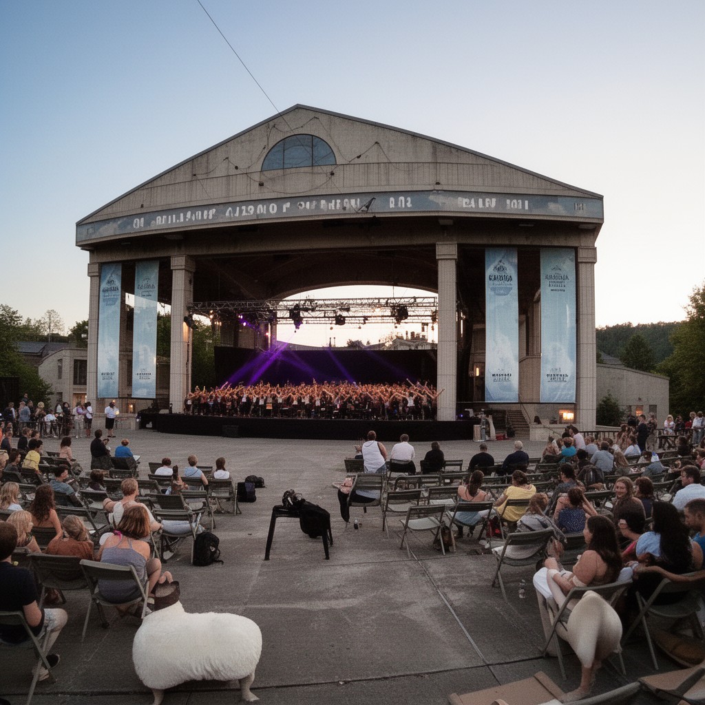 AI-generated illustration of Saratoga Performing Arts Center
