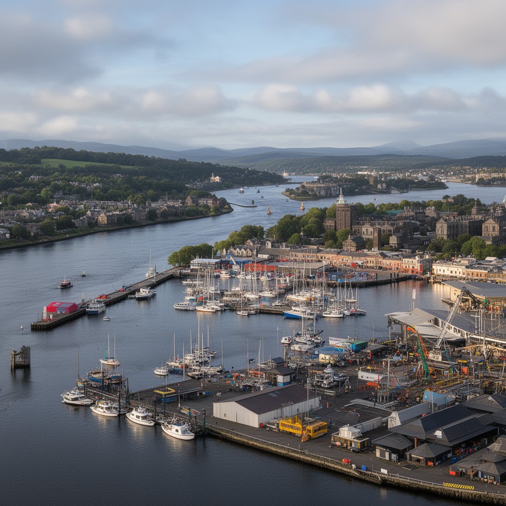 AI-generated illustration of Perth Harbour