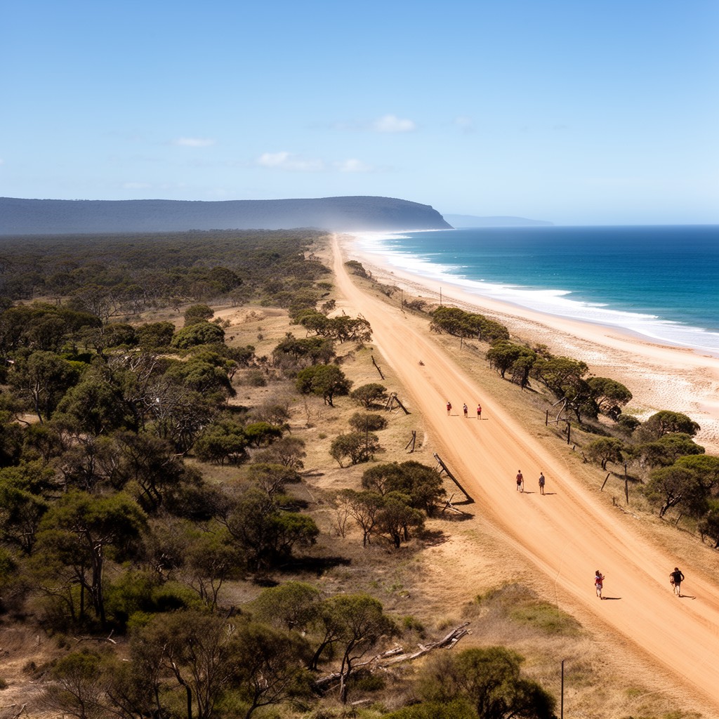 AI-generated illustration of Seventy-Five Mile Beach