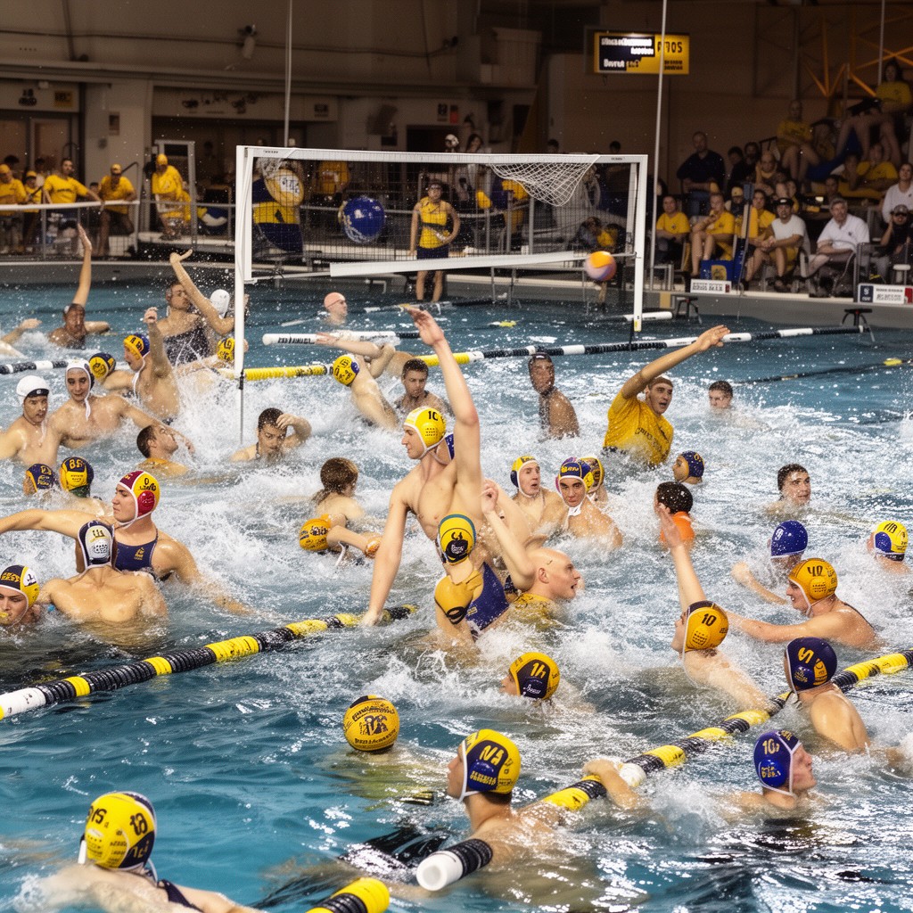 AI-generated illustration of California Golden Bears men’s water polo