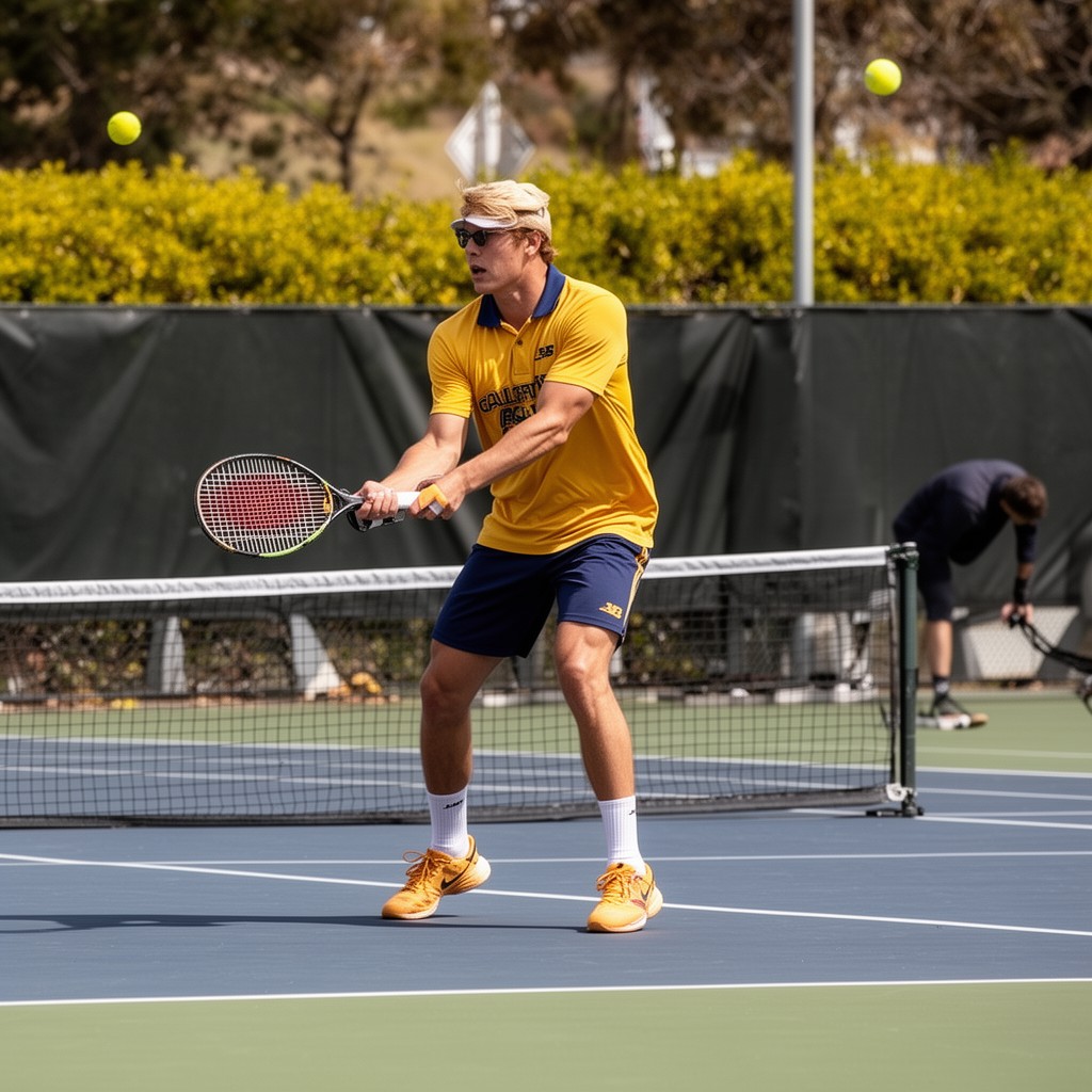 AI-generated illustration of California Golden Bears men’s tennis