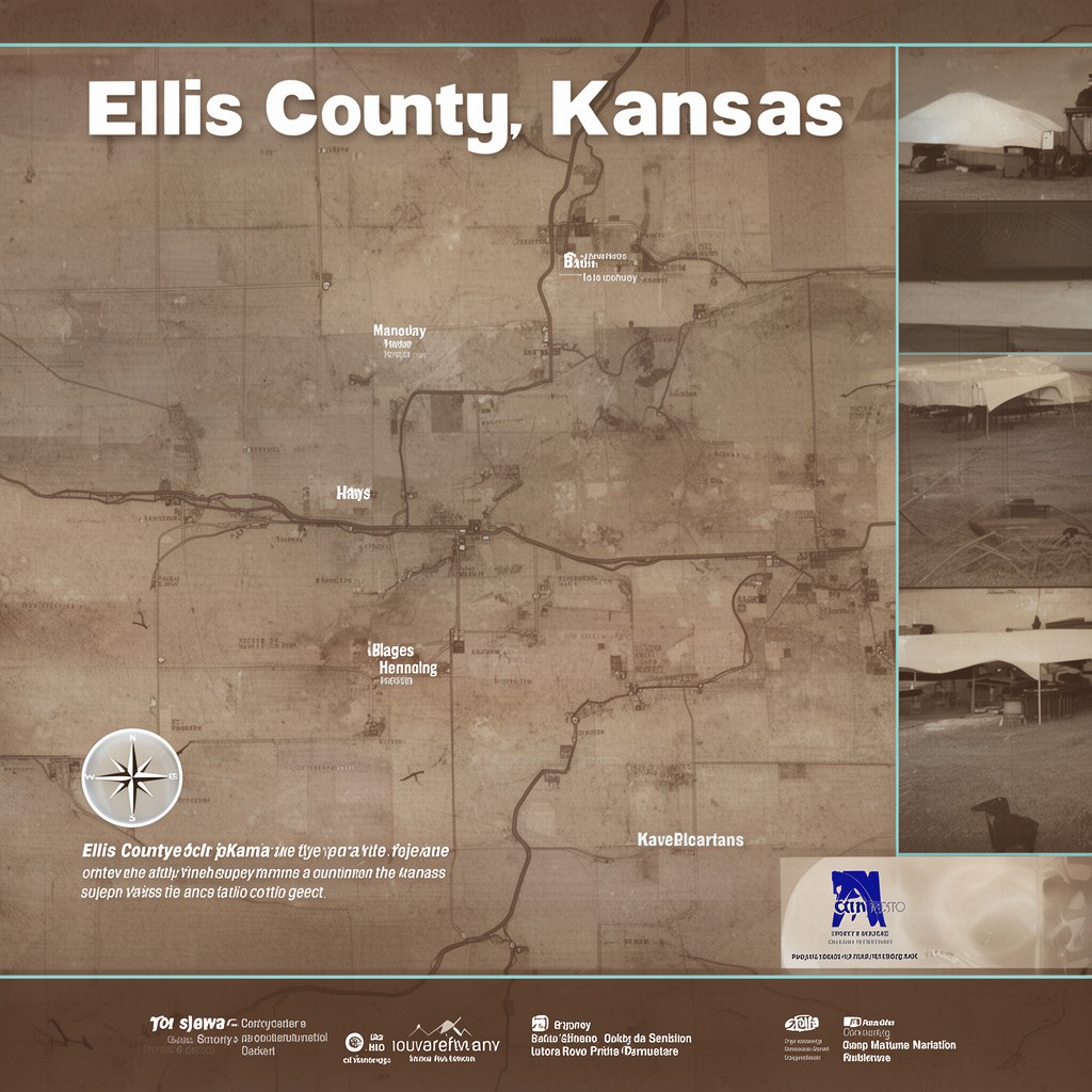 AI-generated illustration of Ellis County, Kansas