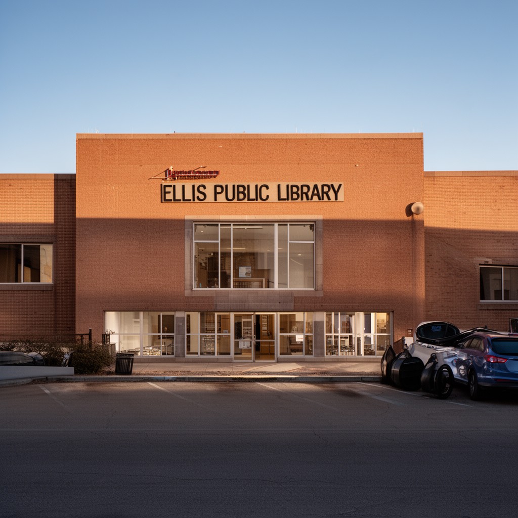 AI-generated illustration of Ellis Public Library