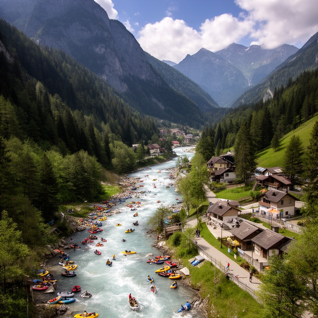 AI-generated illustration of Bovec