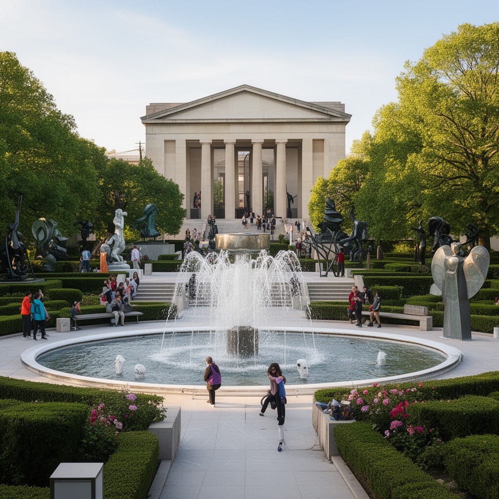 AI-generated illustration of Sculpture Garden of the National Gallery of Art