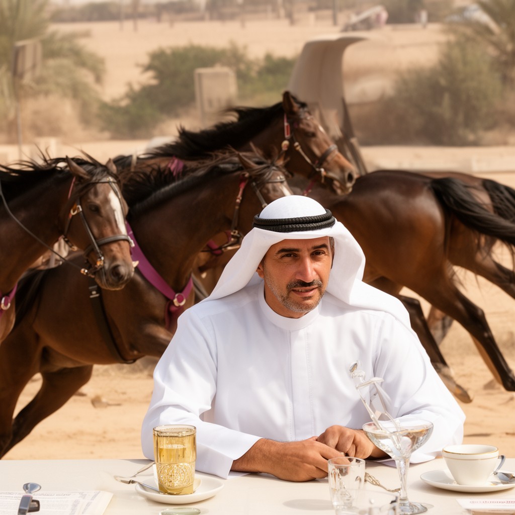 AI-generated illustration of Maktoum bin Rashid Al Maktoum