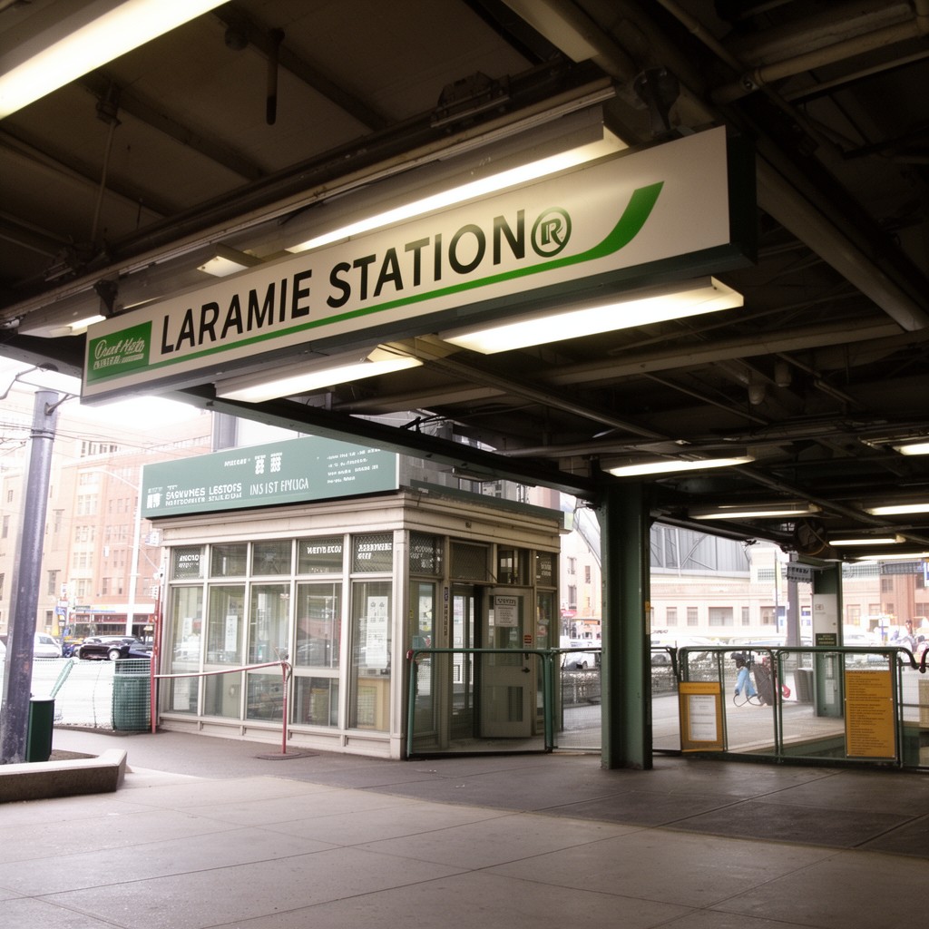 AI-generated illustration of Laramie station