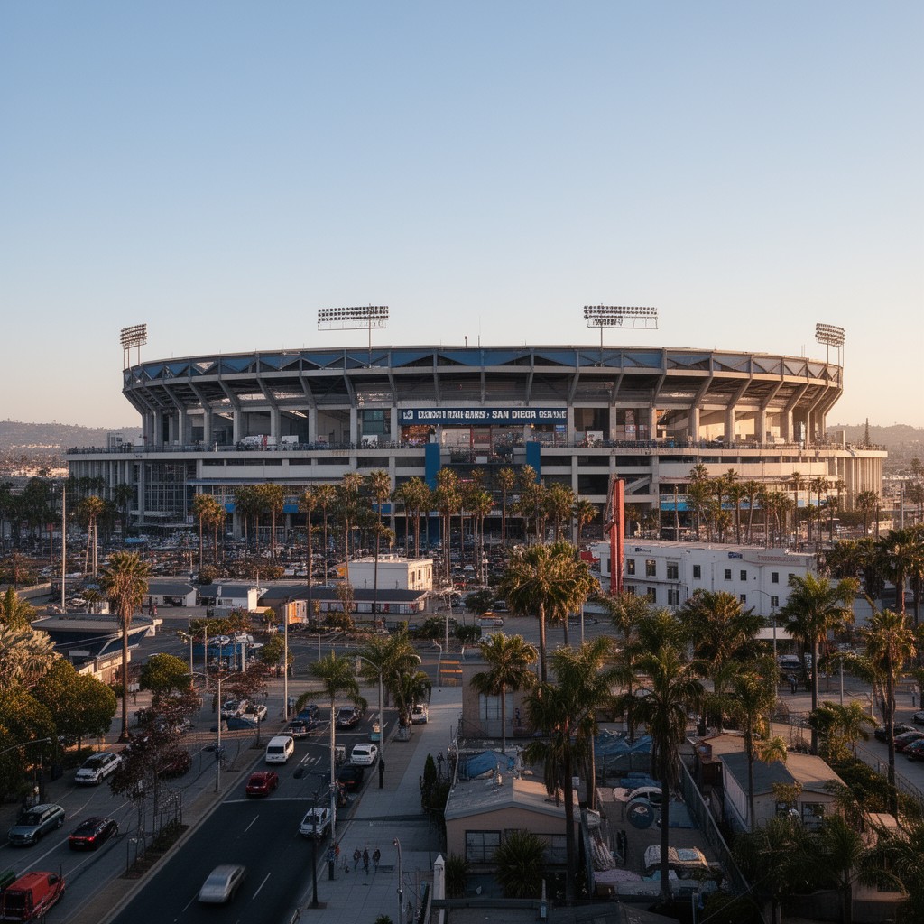 AI-generated illustration of San Diego Stadium