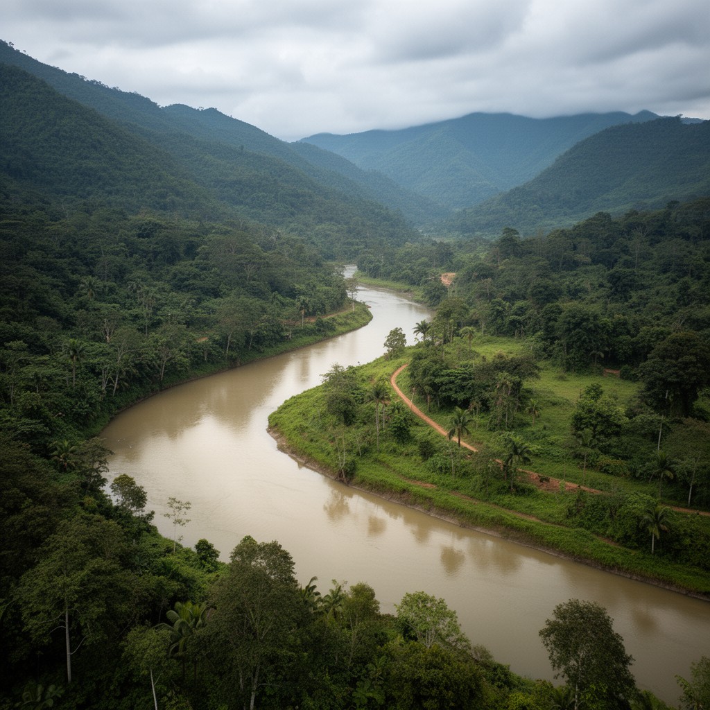 AI-generated illustration of Agno River