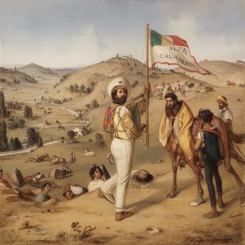 AI-generated illustration of Alta California (Spanish colony)