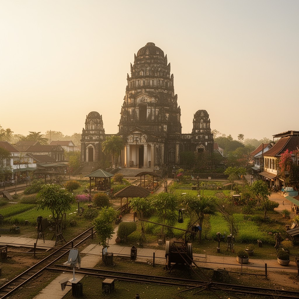 AI-generated illustration of Battambang
