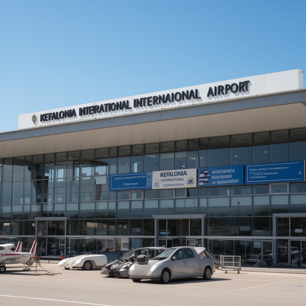 AI-generated illustration of Kefalonia International Airport