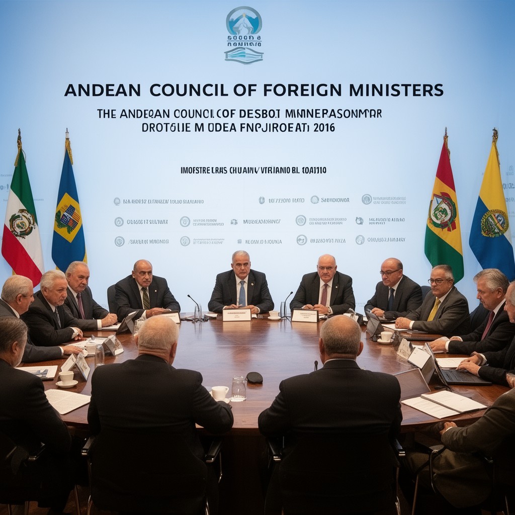 AI-generated illustration of Andean Council of Foreign Ministers