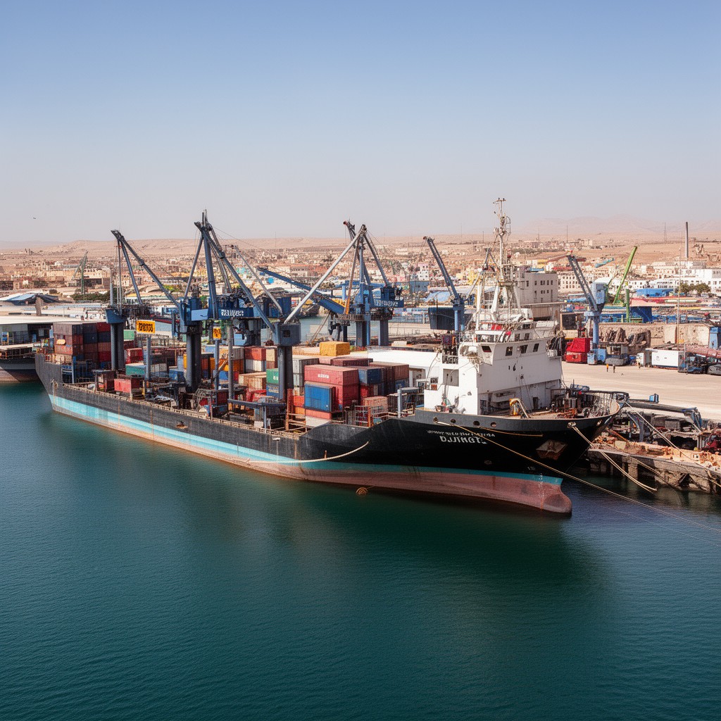 AI-generated illustration of Port of Djibouti