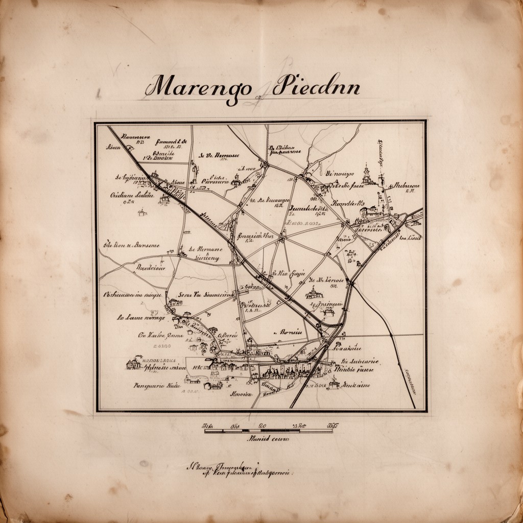 AI-generated illustration of Marengo, Piedmont