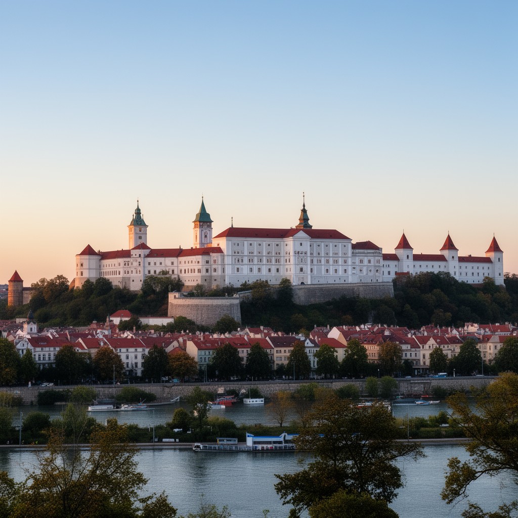 AI-generated illustration of Bratislava Castle
