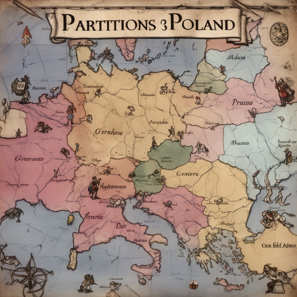 AI-generated illustration of Partitions of Poland