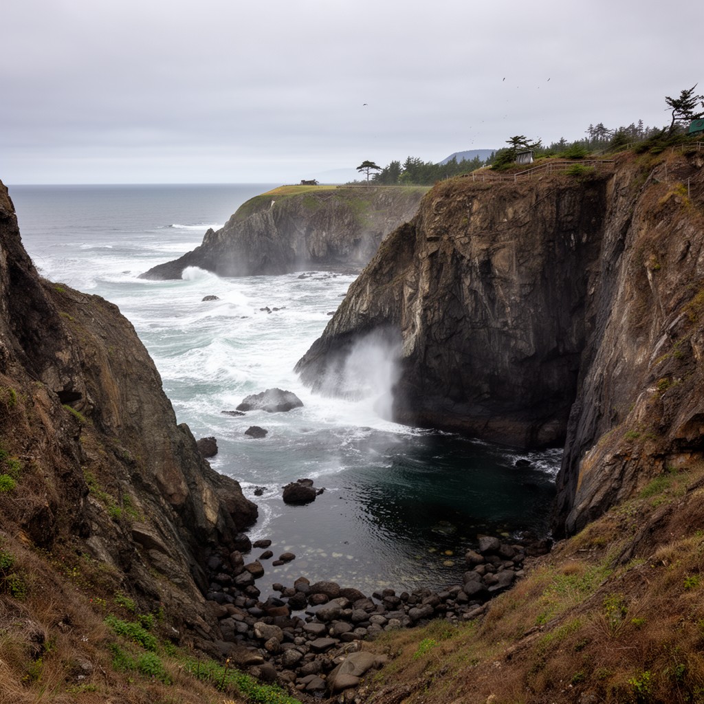 AI-generated illustration of Cape Perpetua