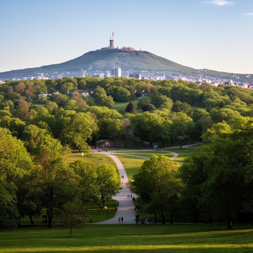 AI-generated illustration of Mount Royal Park, Montreal