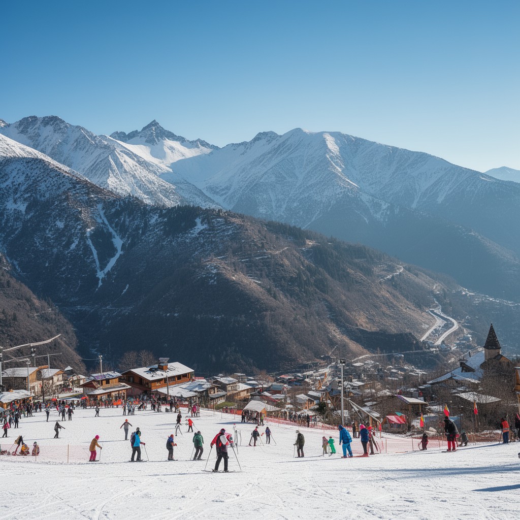 AI-generated illustration of Hatsvali ski resort