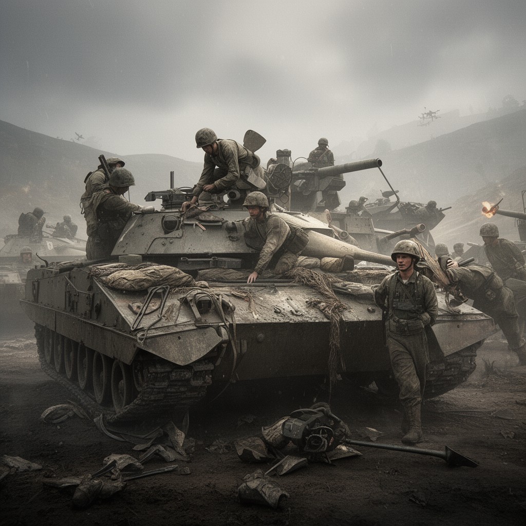 AI-generated illustration of V Amphibious Corps