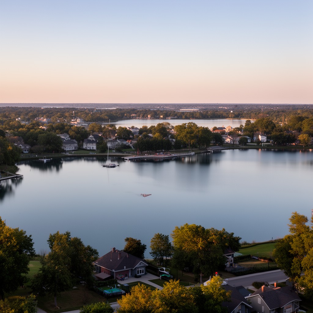 AI-generated illustration of Crystal Lake, Illinois