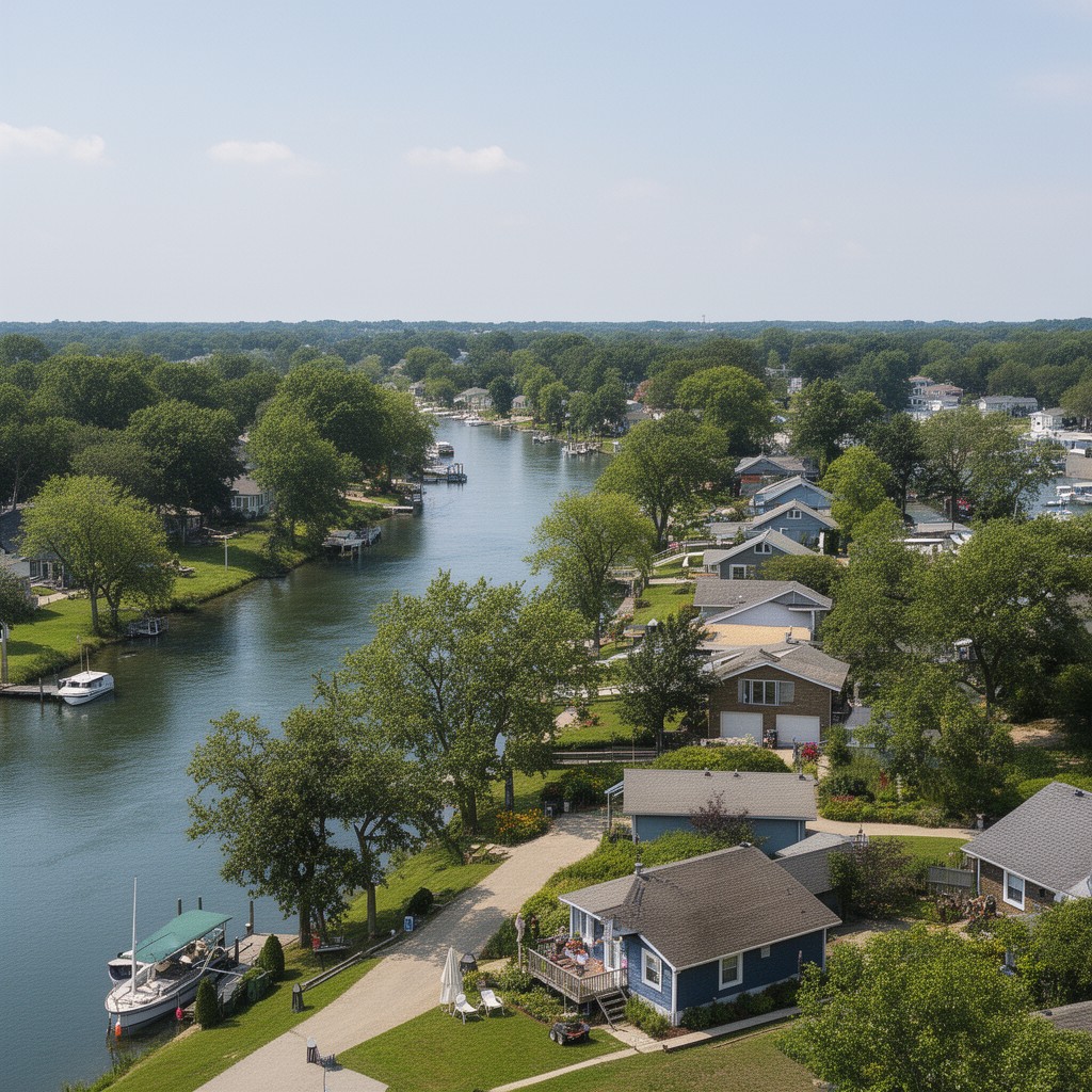 AI-generated illustration of Port Barrington, Illinois
