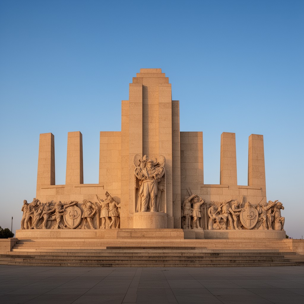 AI-generated illustration of El Alamein Commonwealth Memorial