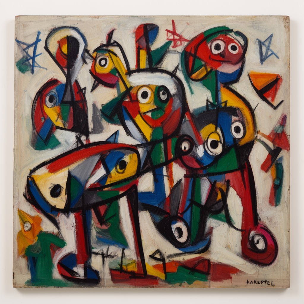 AI-generated illustration of Karel Appel