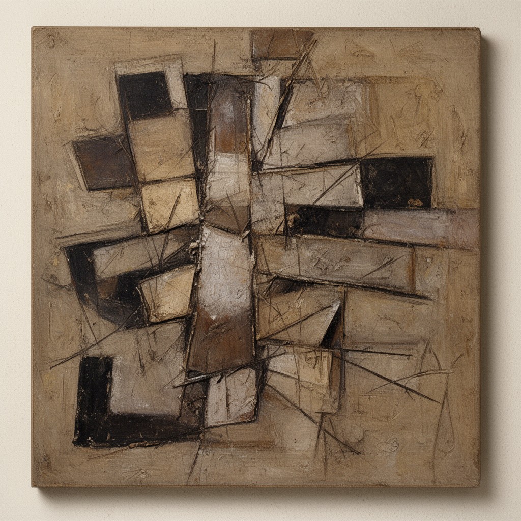 AI-generated illustration of Antoni Tàpies