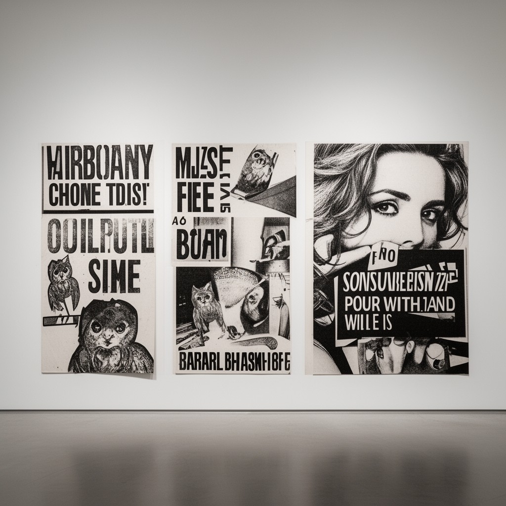 AI-generated illustration of Barbara Kruger