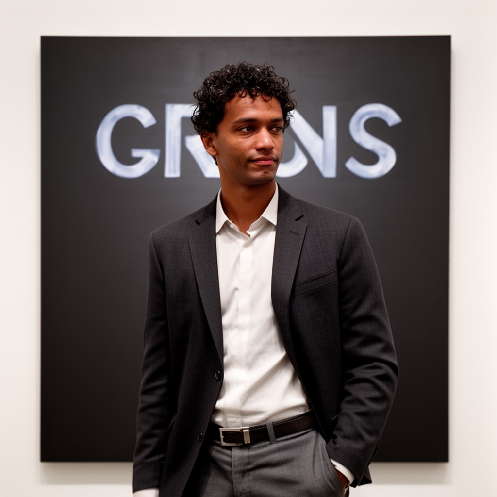 AI-generated illustration of Glenn Ligon