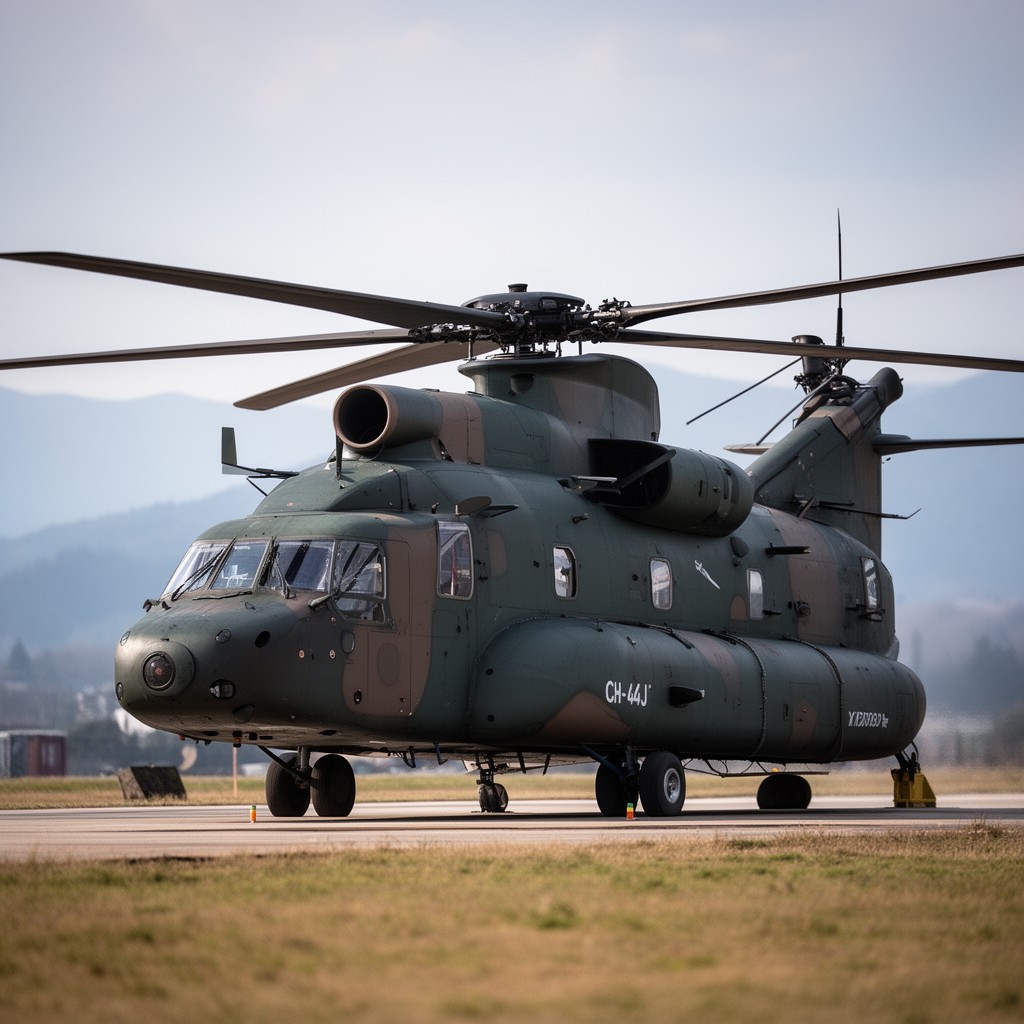 AI-generated illustration of CH-47J Chinook