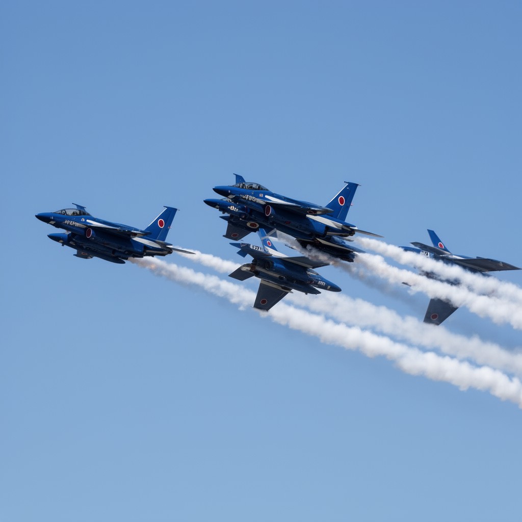 AI-generated illustration of Blue Impulse